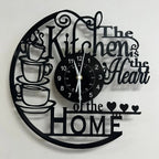 Wall Clock - Silent Black, front view - House Of Avana