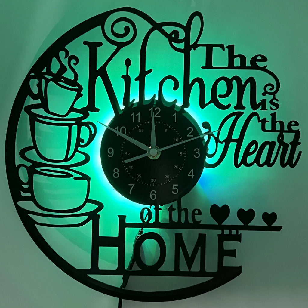 Wall Clock - Silent Black, angled view - House Of Avana