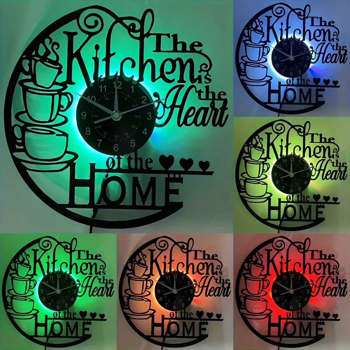 Wall Clock - Silent Black, angled view - House Of Avana