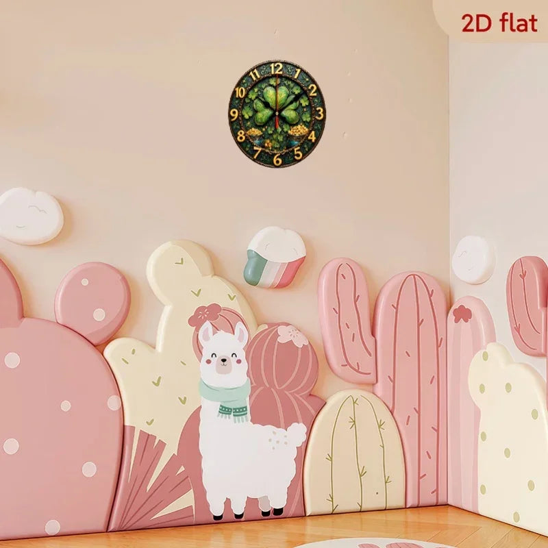 Wall Clock - Silent Wooden 10-Inch