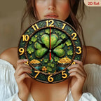 Wall Clock - Silent Wooden 10-Inch