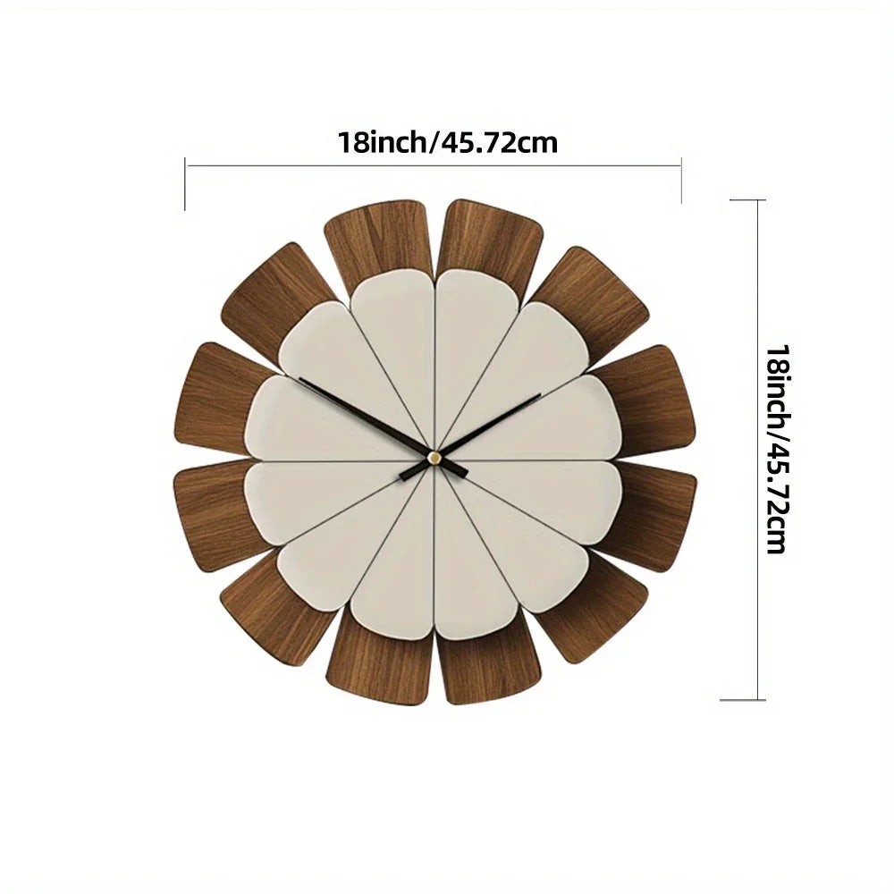 [Vintage Wooden Decor Clock] Decorative Wooden round Wall Clock Artistic Silent Clock Battery Operated Decor for Home 14 16 18 inch Vintage Wooden Clock Home Decor for Kitchen, Living Room, Bedroom, Office House Of Avana