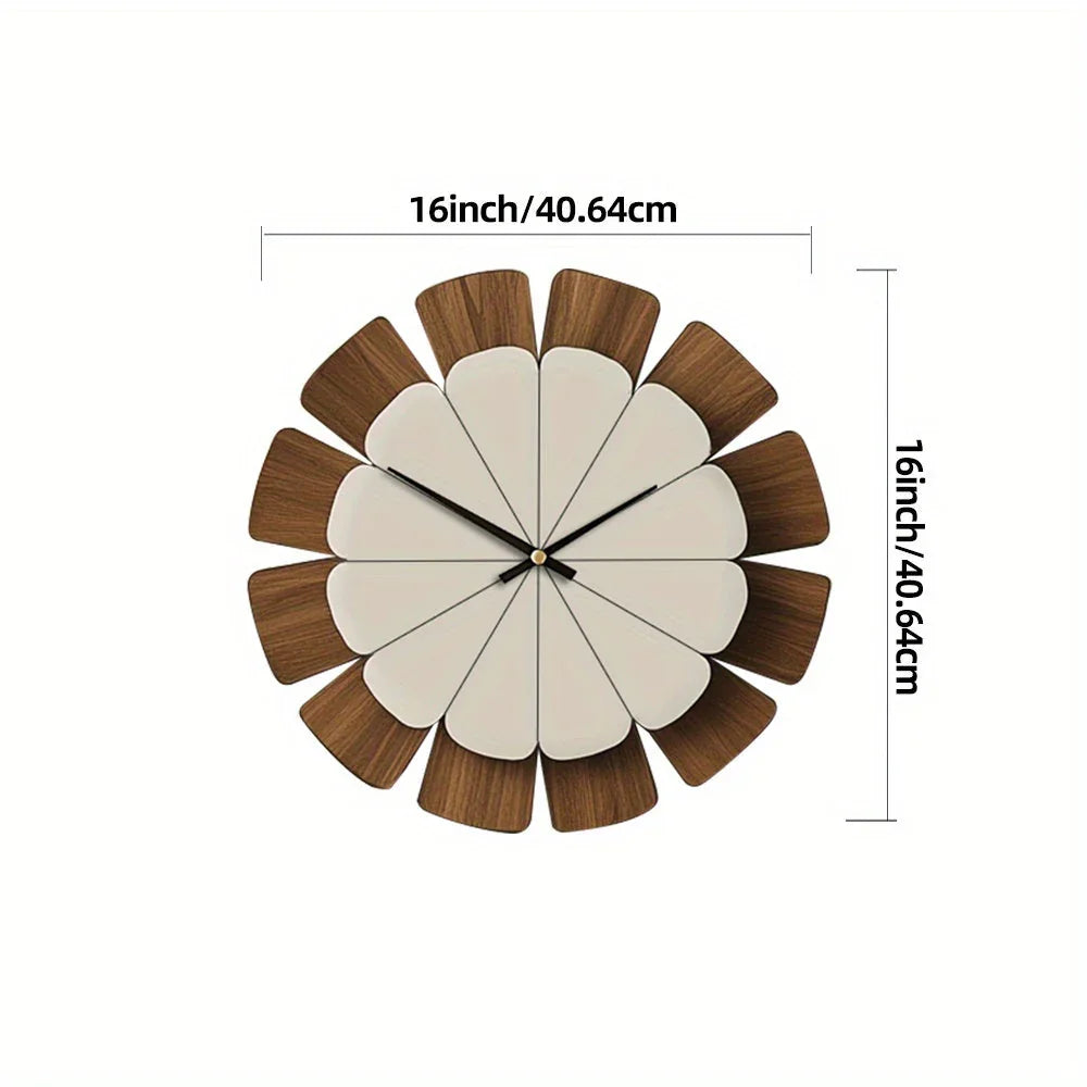 [Vintage Wooden Decor Clock] Decorative Wooden round Wall Clock Artistic Silent Clock Battery Operated Decor for Home 14 16 18 inch Vintage Wooden Clock Home Decor for Kitchen, Living Room, Bedroom, Office House Of Avana