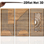 Wall Decor - Geometric Wood Abstract, angled view - House Of Avana