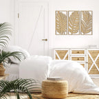 Wall Pediment - Natural Wood Monstera Leaf, detail shot - House Of Avana
