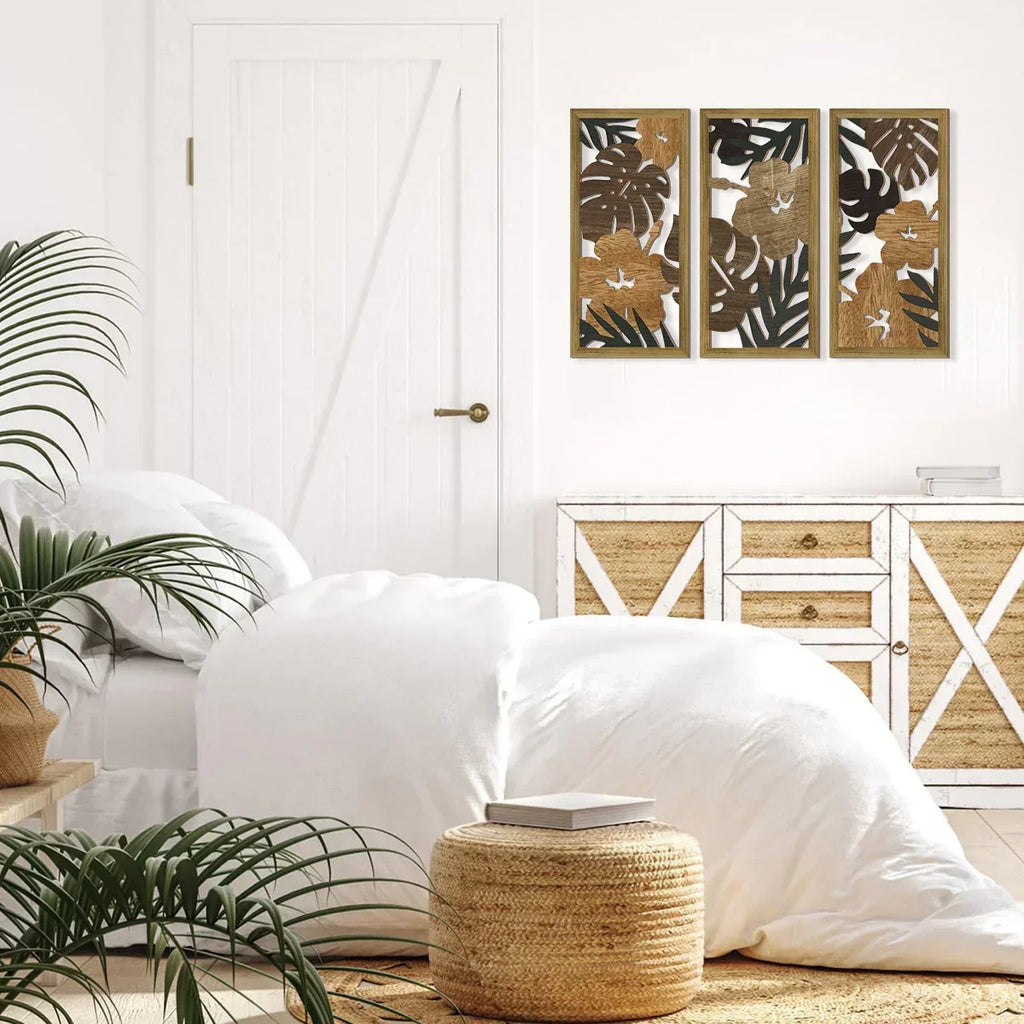 Wall Pediment - Nordic Wood Tropical, side view - House Of Avana