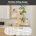 Wall Shelves - Floating Walnut 3-tier, top view - House Of Avana