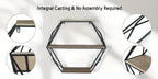 Wall Shelves - Floating Wood Hexagon, close-up view - House Of Avana [[SKU:HOA-DSH-013]]