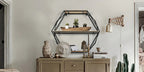 Wall Shelves - Floating Wood Hexagon, in-use display - House Of Avana [[SKU:HOA-DSH-013]]