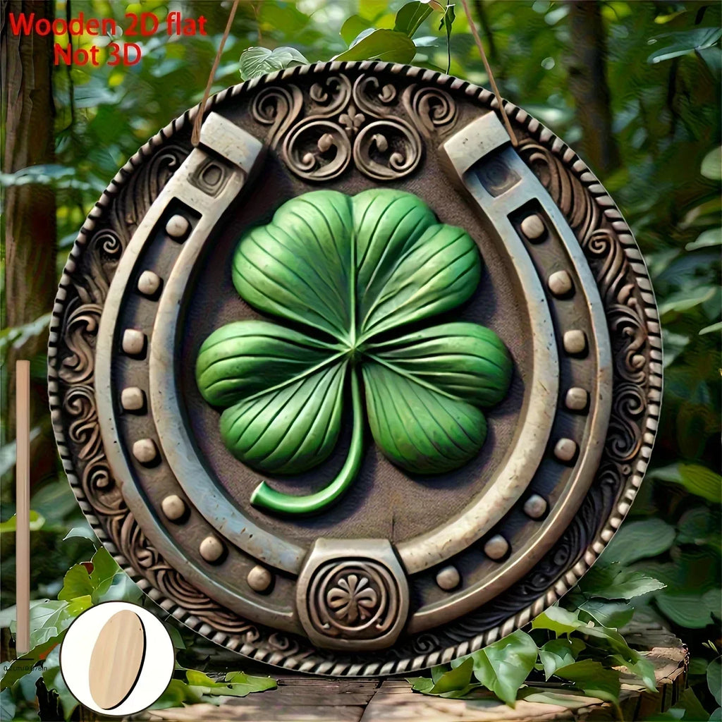 Wall Sign - Retro Wooden Green