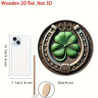 Wall Sign - Retro Wooden Green