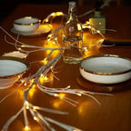 6ft Pre-Lit Birch Garland with 48 Warm White LEDs - Battery- Indoor/Outdoor Christmas Decoration with Remote Control & Timer, Realistic Branches with Fake Snow & Leaves, Durable Plastic for Fireplace Mantel, Table Centerpiece House Of Avana