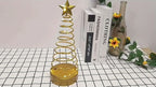 Shenzhi Tech LED Spiral Star Tree Light with Warm White Twinkling & Golden Star Topper - Modern Metal /Outdoor Tabletop Christmas Wedding Party Decor, Plug-Free Portable Spiral Lamp (AA Not House Of Avana
