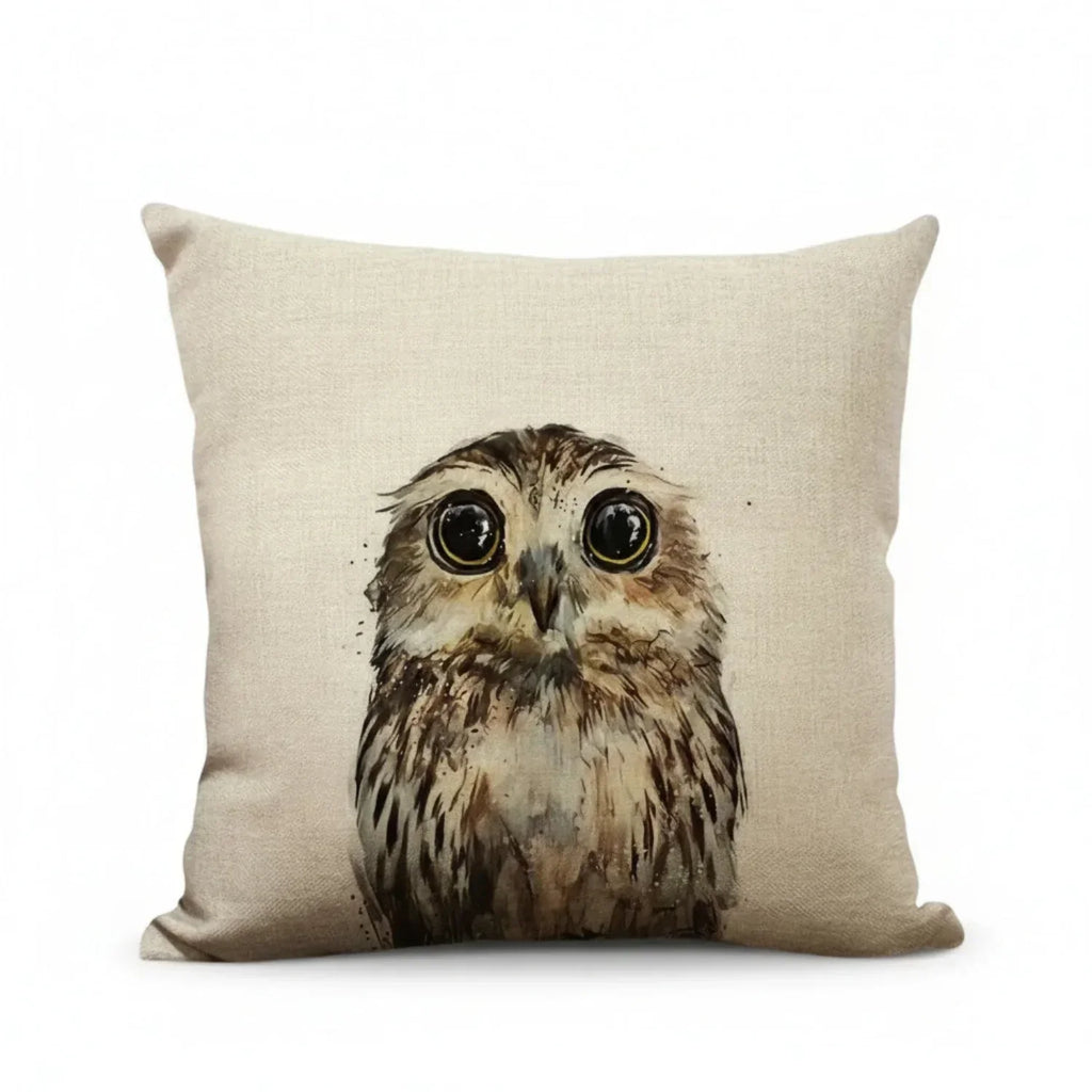 Watercolor Owl Print Cushion Cover House Of Avana