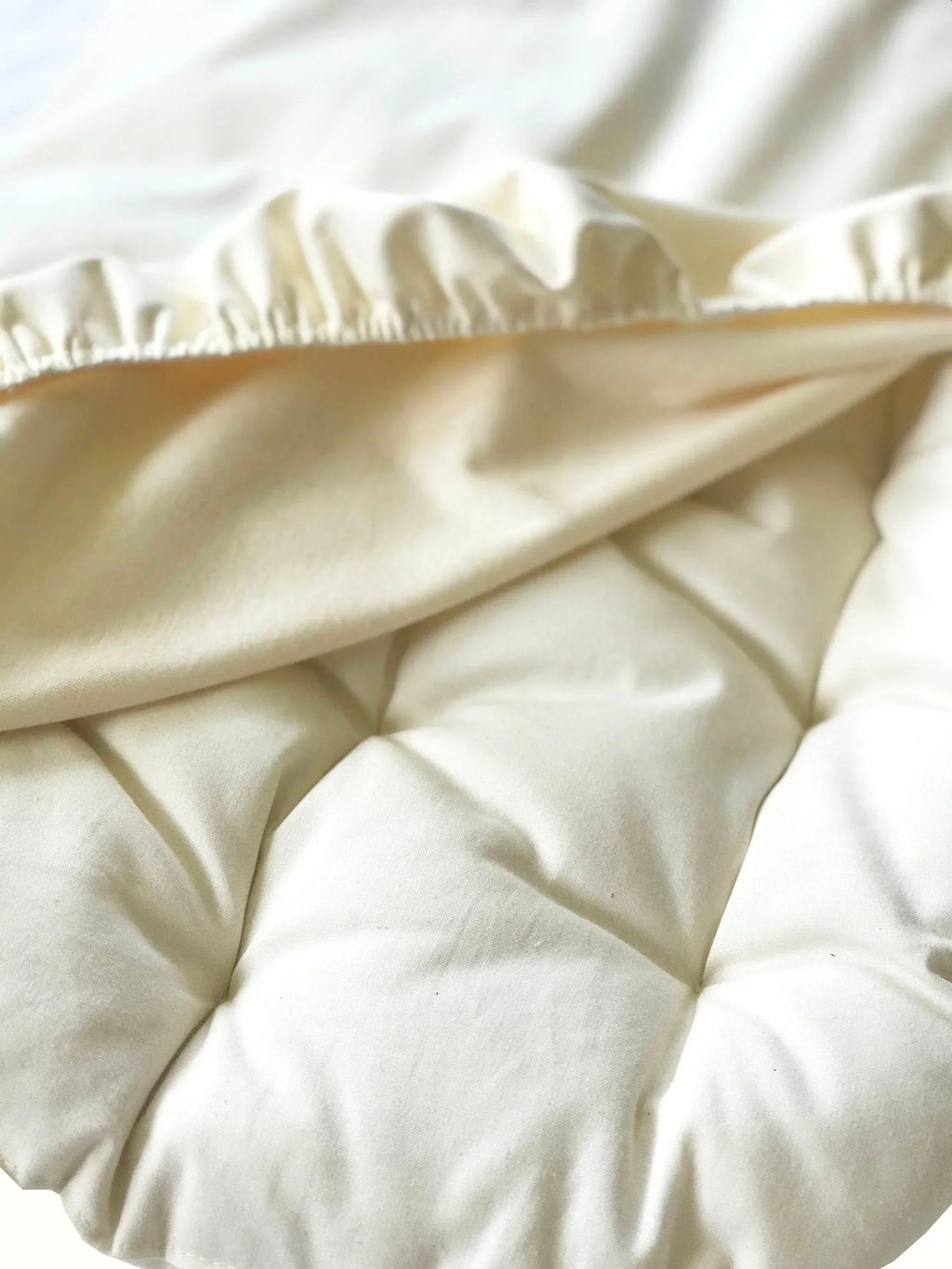 Waterproof Natural Ivory Organic Cotton Jersey - Custom Fitted Sheet