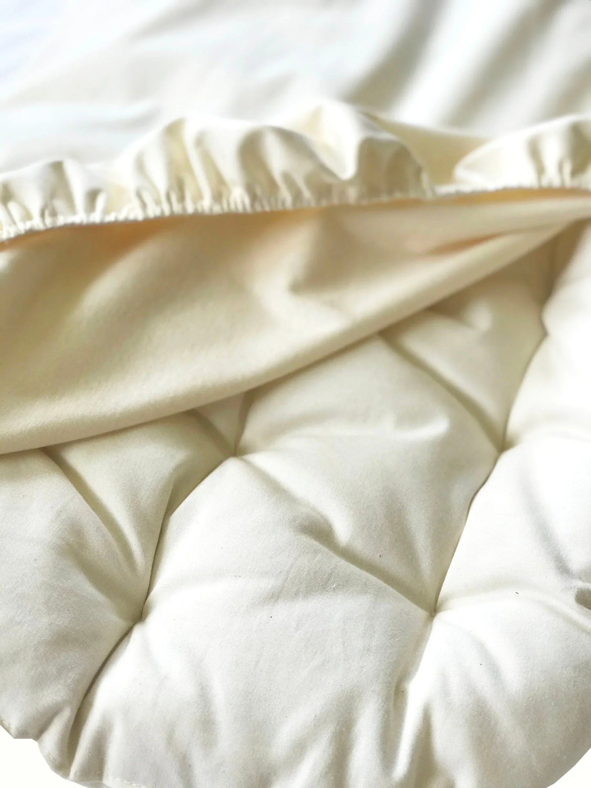 Waterproof Natural Ivory Organic Cotton Jersey - Custom Fitted Sheet
