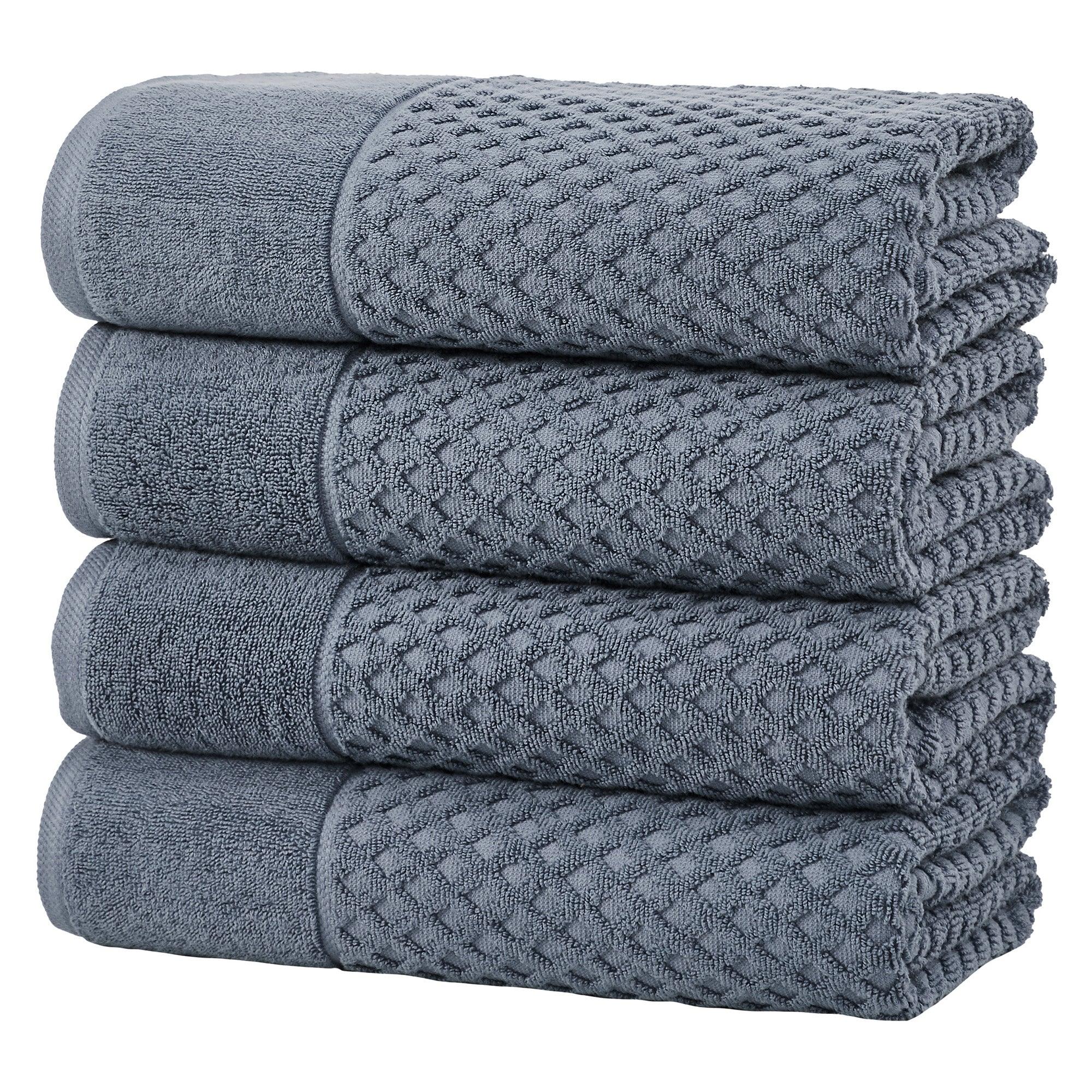 Cotton Diamond Waffle Weave Bath Towel Set - Grayson Collection