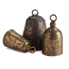 Weathered Metal Bells with Antique Brass Finish (Set of 3) Vintage Shopper