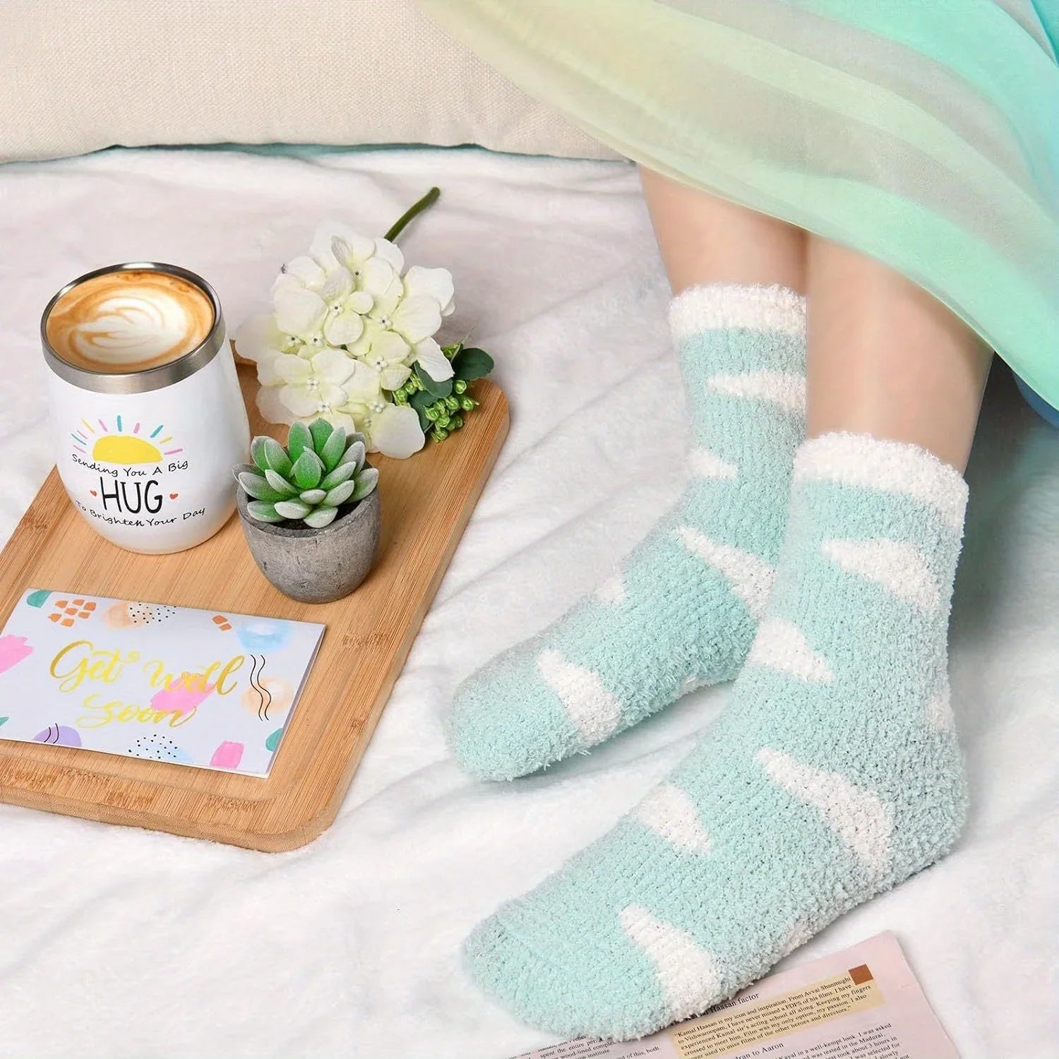 Get Well Soon Gifts for Women - Get Well Soon Gifts Basket Card, Thinking of You Gifts for Friends Women Mom Her (Teal) House Of Avana