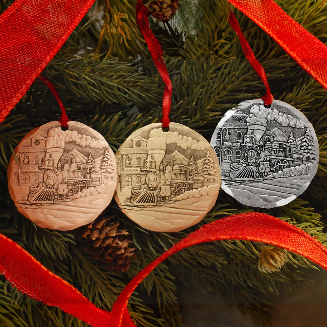 2024 the Wendell Express Annual Ornament (aluminum), side view - House Of Avana