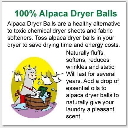 Wet Felted USA Alpaca Dryer Balls