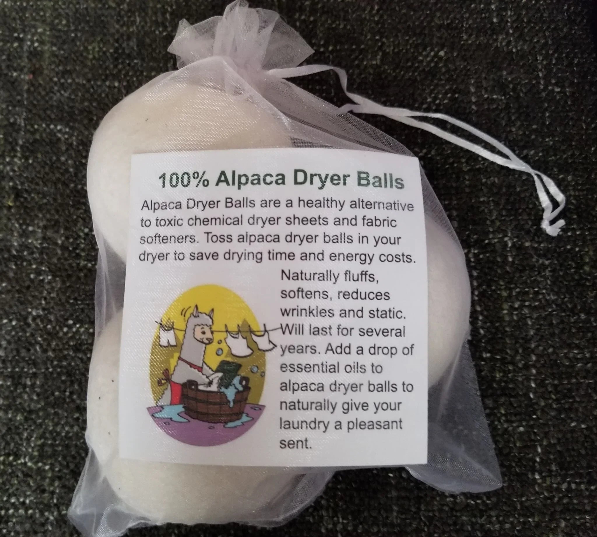 Wet Felted USA Alpaca Dryer Balls