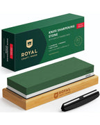 Whetstone Knife Sharpening Kit, White/Green Royal Craft Wood