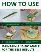 Whetstone Knife Sharpening Kit, White/Green Royal Craft Wood