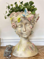 Whimsical Butterfly Goddess Planter Vintage Shopper