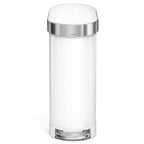White 12-Gallon Narrow Kitchen Trash Can with Easy Step-on Lid