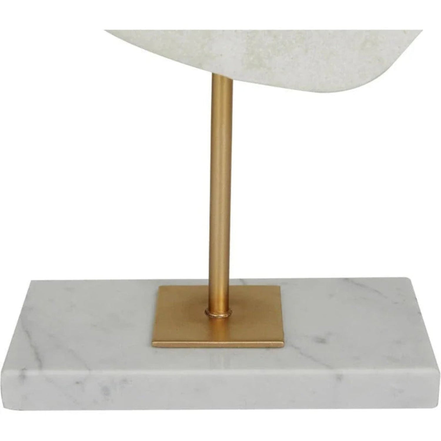 White abstract sculpture on marble base, modern decorative accent - House of Avana