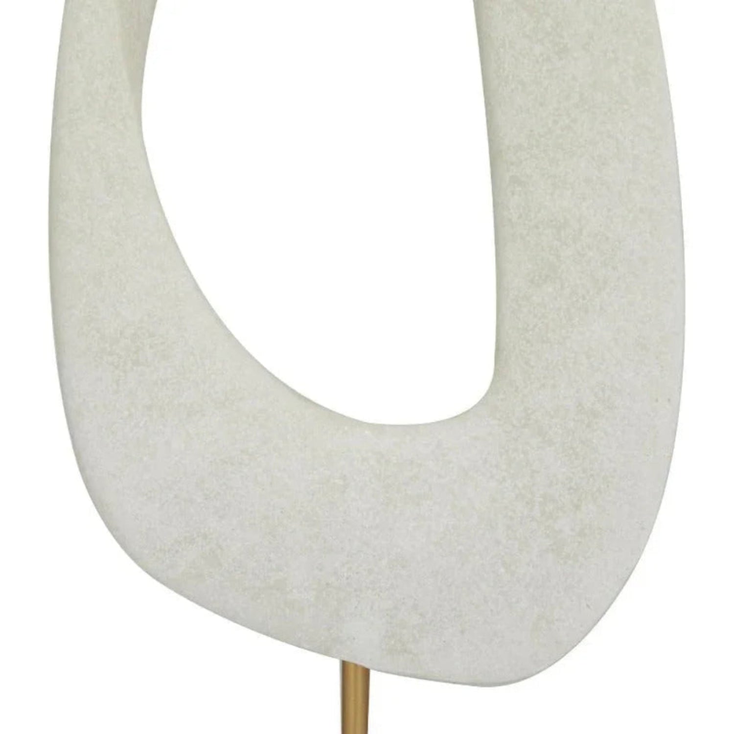 White abstract sculpture on marble base, modern decorative accent - House of Avana