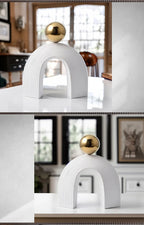 Abstract Art - U-shaped Arch White Modern, angled view - House Of Avana