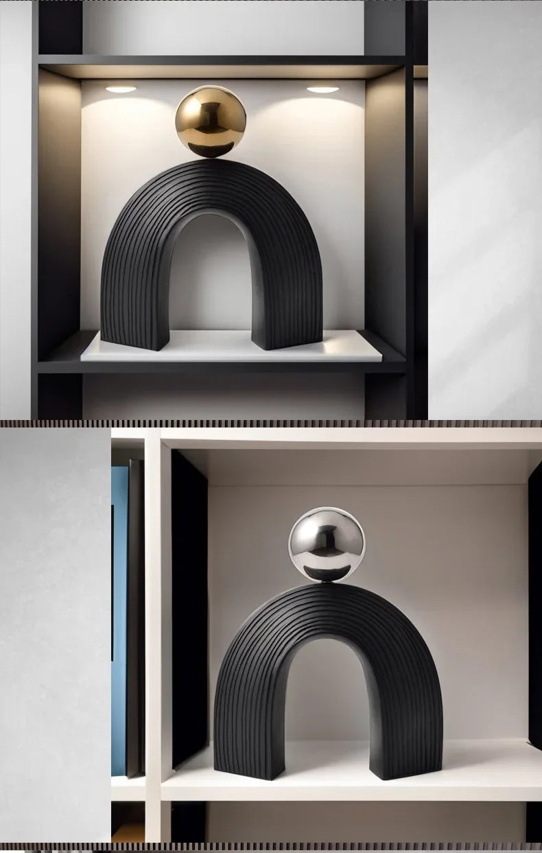 Abstract Art - U-shaped Arch White Modern, product packaging - House Of Avana