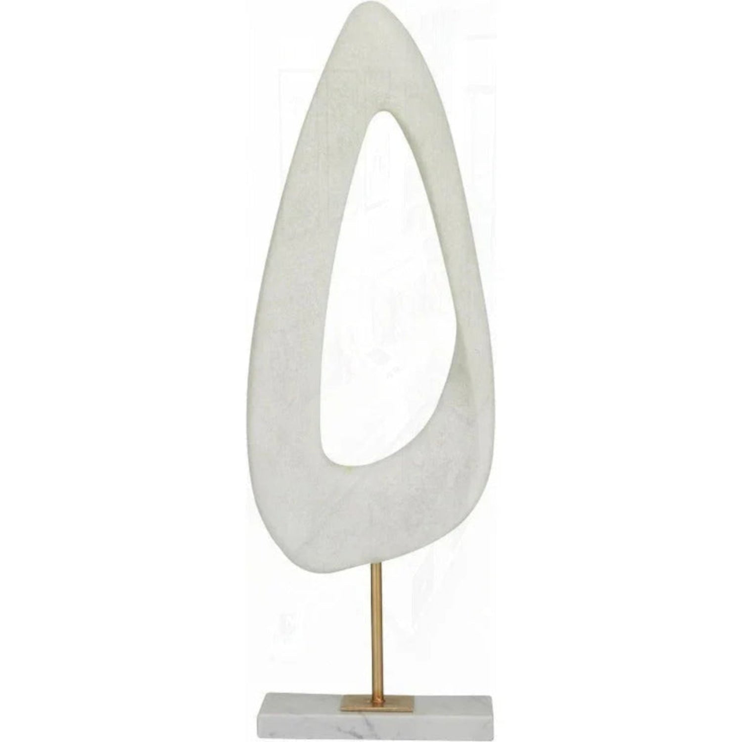 Abstract Sculpture - White Marble Base, side view - House Of Avana
