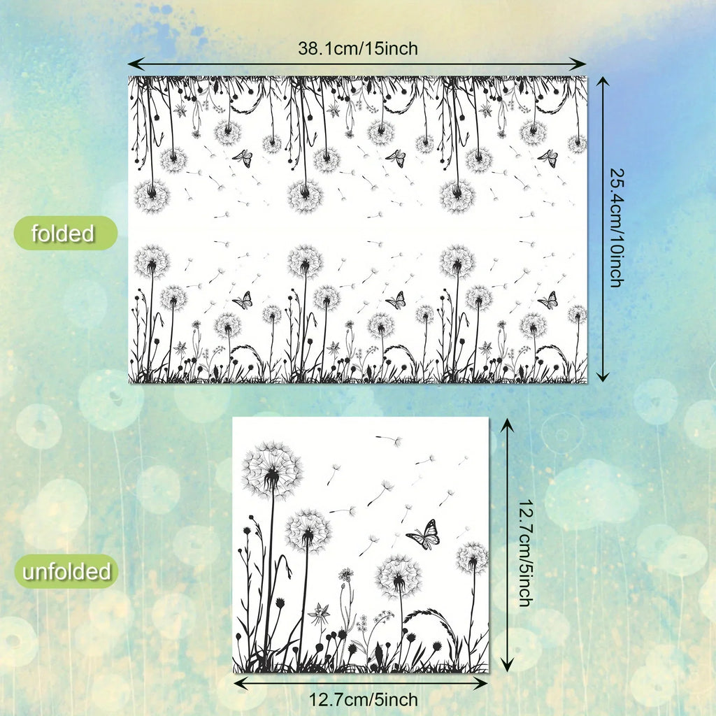 Biodegradable Paper Napkins, White & Black, 6.5"x6.5", 100-pack, lifestyle image - House Of Avana