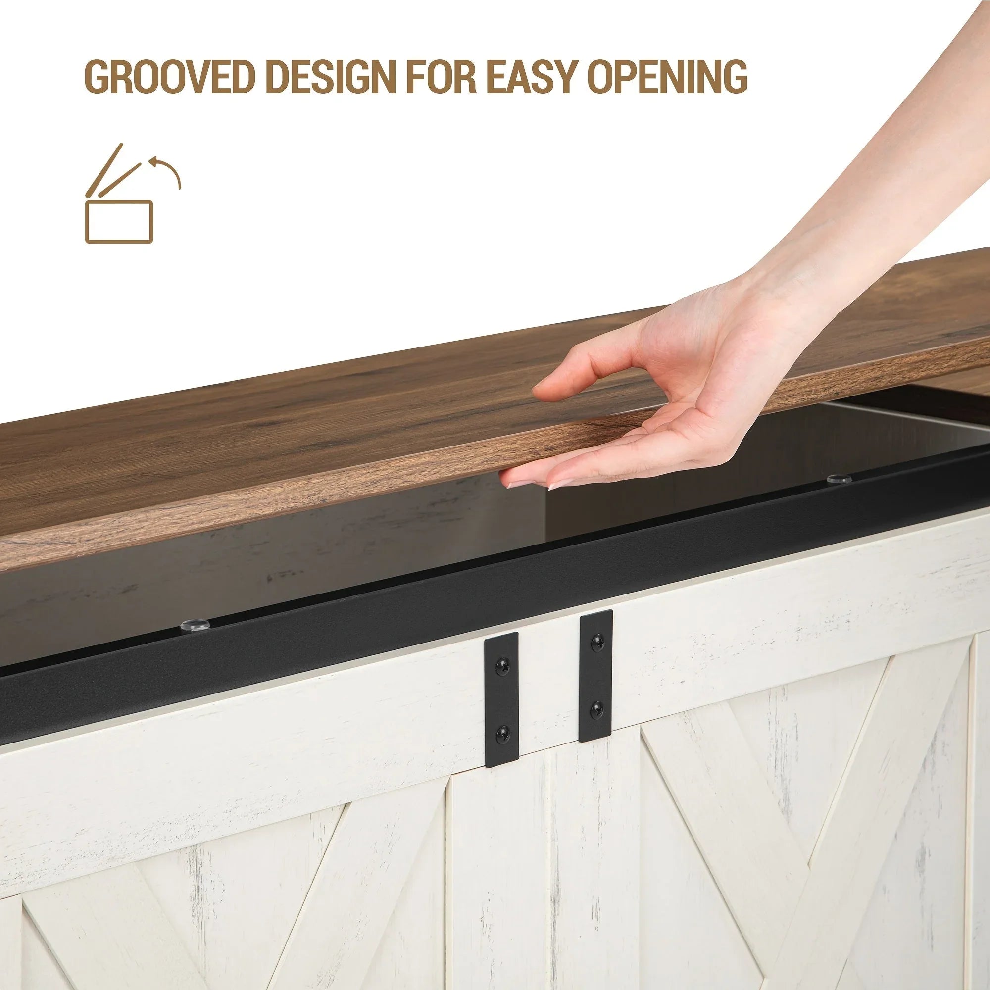 59" Storage Chest, Extra Large Storage Trunk with Safety Hinges, Farmhouse Wooden Box Bench, Lift-top... - House Of Avana