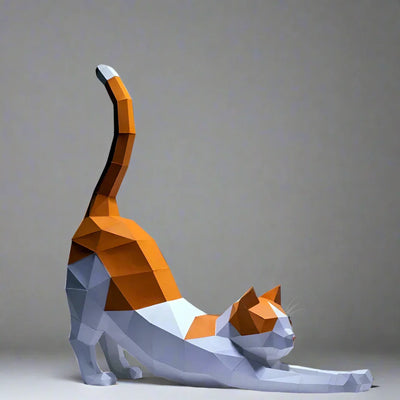 Cat Decor - Origami White