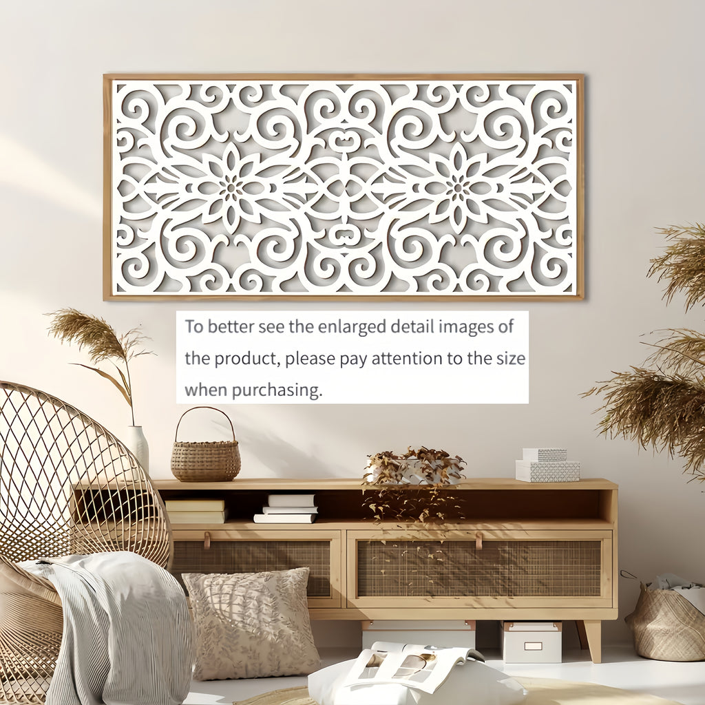 Wall Art - Geometric White Large, angled view - House Of Avana