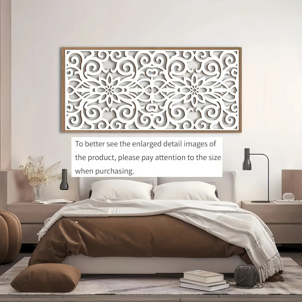 Wall Art - Geometric White Large, angled view - House Of Avana