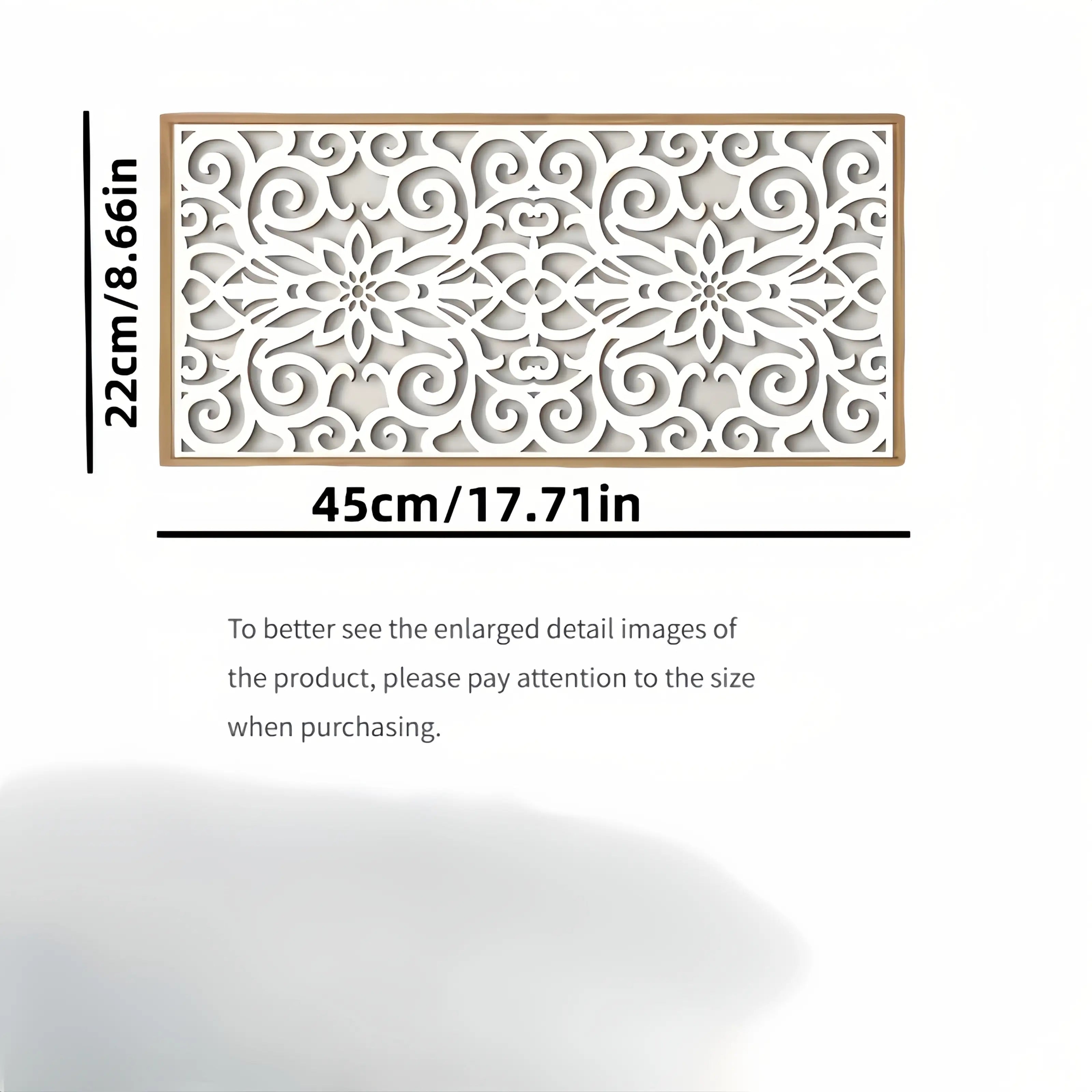 Wall Art - Geometric White Large, back view - House Of Avana