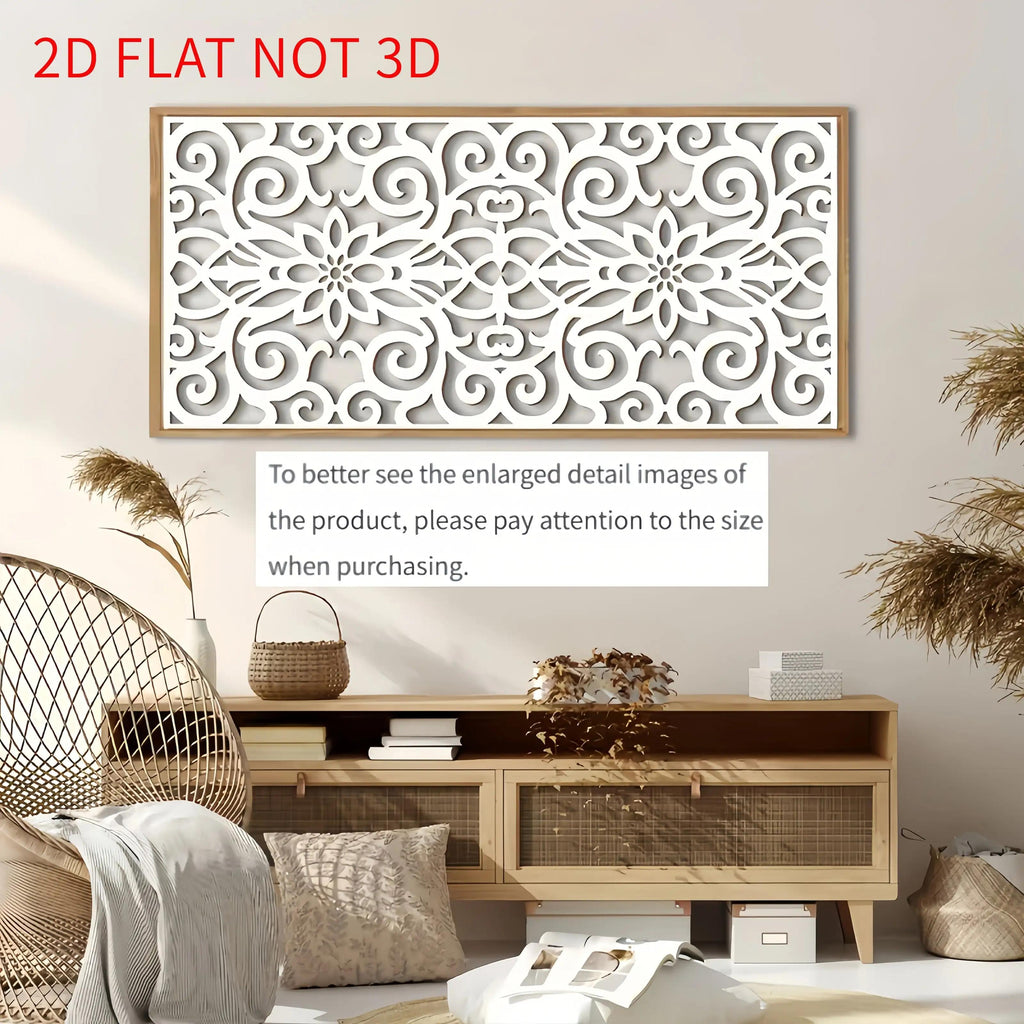 Wall Art - Geometric White Large, side view - House Of Avana