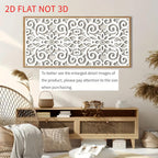 Wall Art - Geometric White Large, side view - House Of Avana