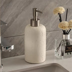 Elegant Marble-textured Resin Soap Dispenser with Pump – Refillable Bathroom Organizer for Hand Wash,... - House Of Avana