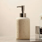 Elegant Marble-textured Resin Soap Dispenser with Pump – Refillable Bathroom Organizer for Hand Wash,... - House Of Avana