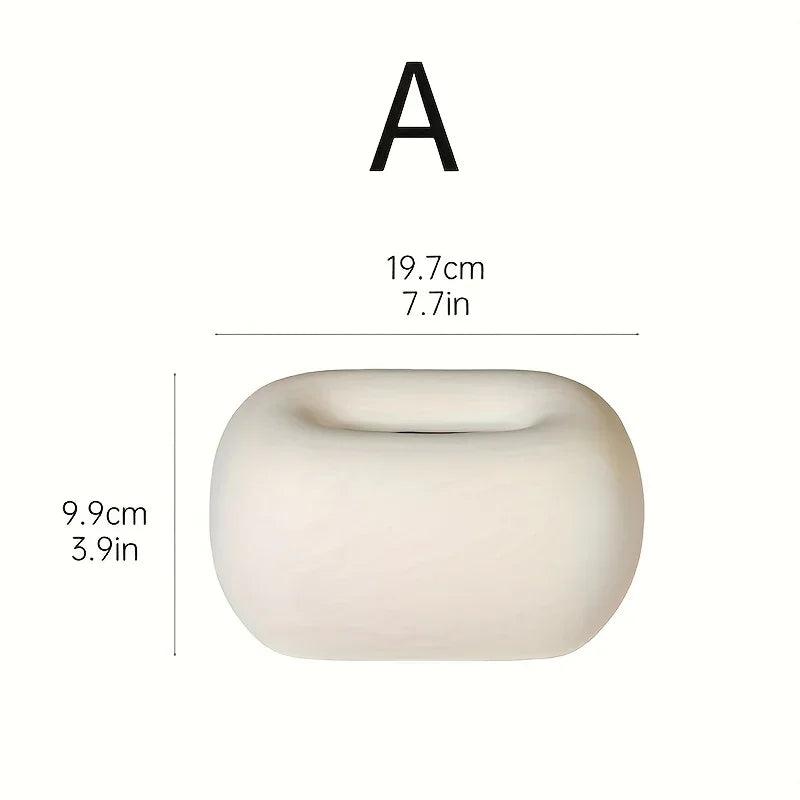 Tissue Box Holder - Modern Ceramic White, alternate view - House Of Avana