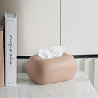 Tissue Box Holder - Modern Ceramic White, detail shot - House Of Avana