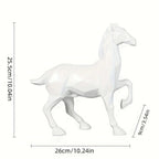 White Horse Pattern Artwork Ornament, Meaning to Win Instant Success - House Of Avana