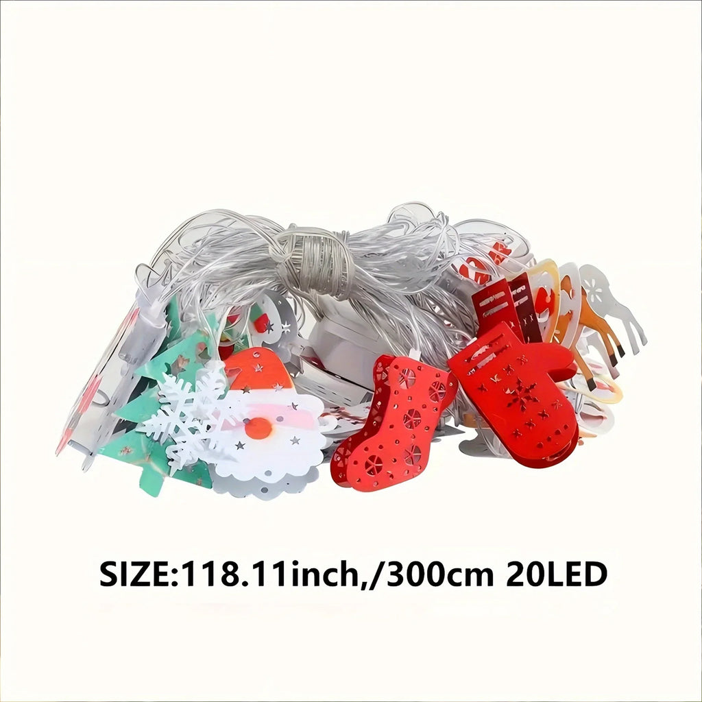 Cast Iron Christmas Garland Led Warm White Lights - House Of Avana