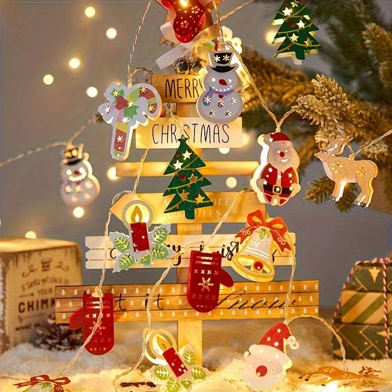 Cast Iron Christmas Garland Led Warm White Lights - House Of Avana